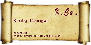 Kruty Csongor névjegykártya